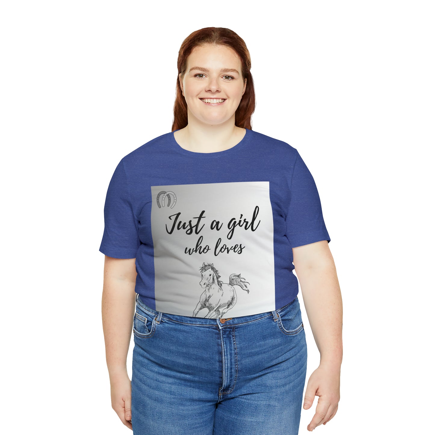 A girl who Loves Horses Tee - Unisex Sporty Fit