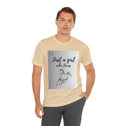 A girl who Loves Horses Tee - Unisex Sporty Fit