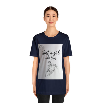 A girl who Loves Horses Tee - Unisex Sporty Fit