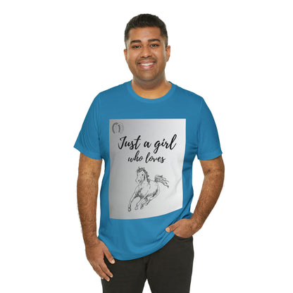 A girl who Loves Horses Tee - Unisex Sporty Fit