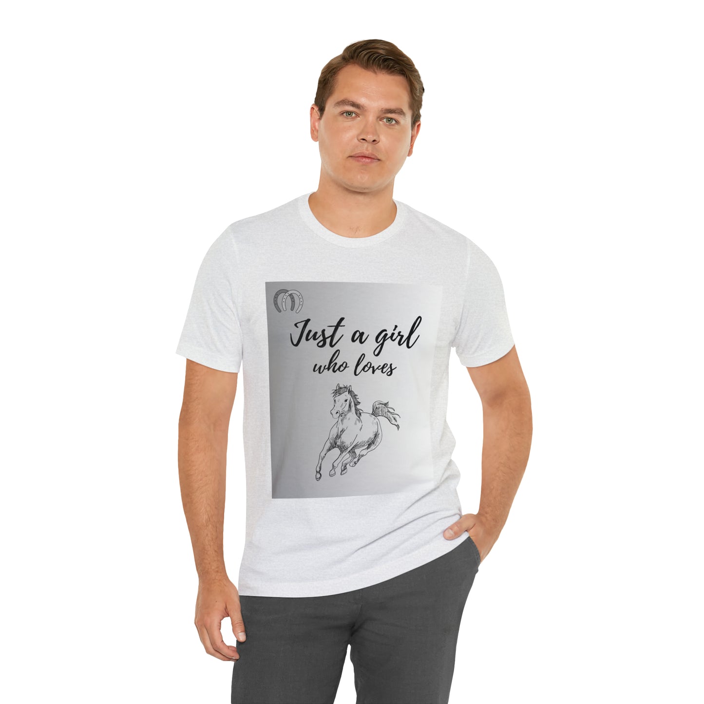 A girl who Loves Horses Tee - Unisex Sporty Fit