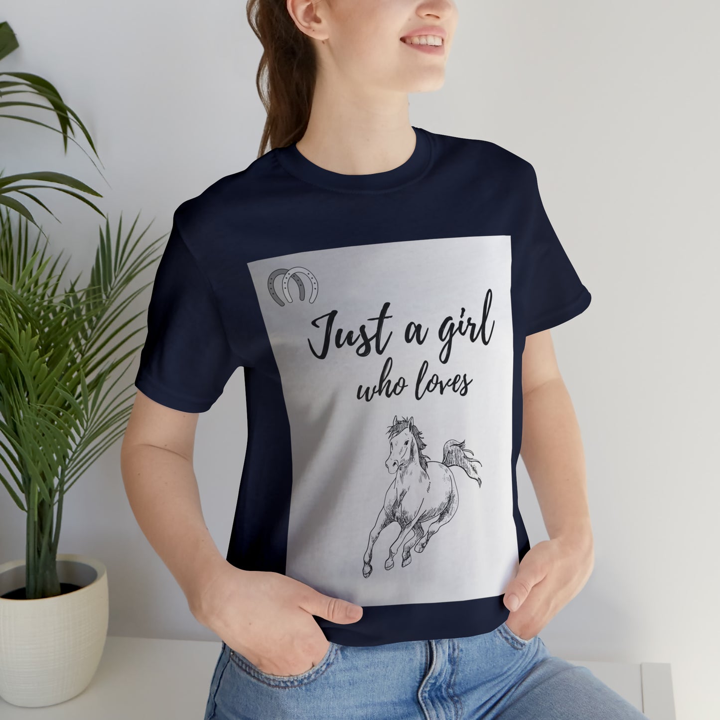 A girl who Loves Horses Tee - Unisex Sporty Fit