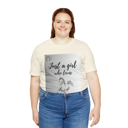 A girl who Loves Horses Tee - Unisex Sporty Fit