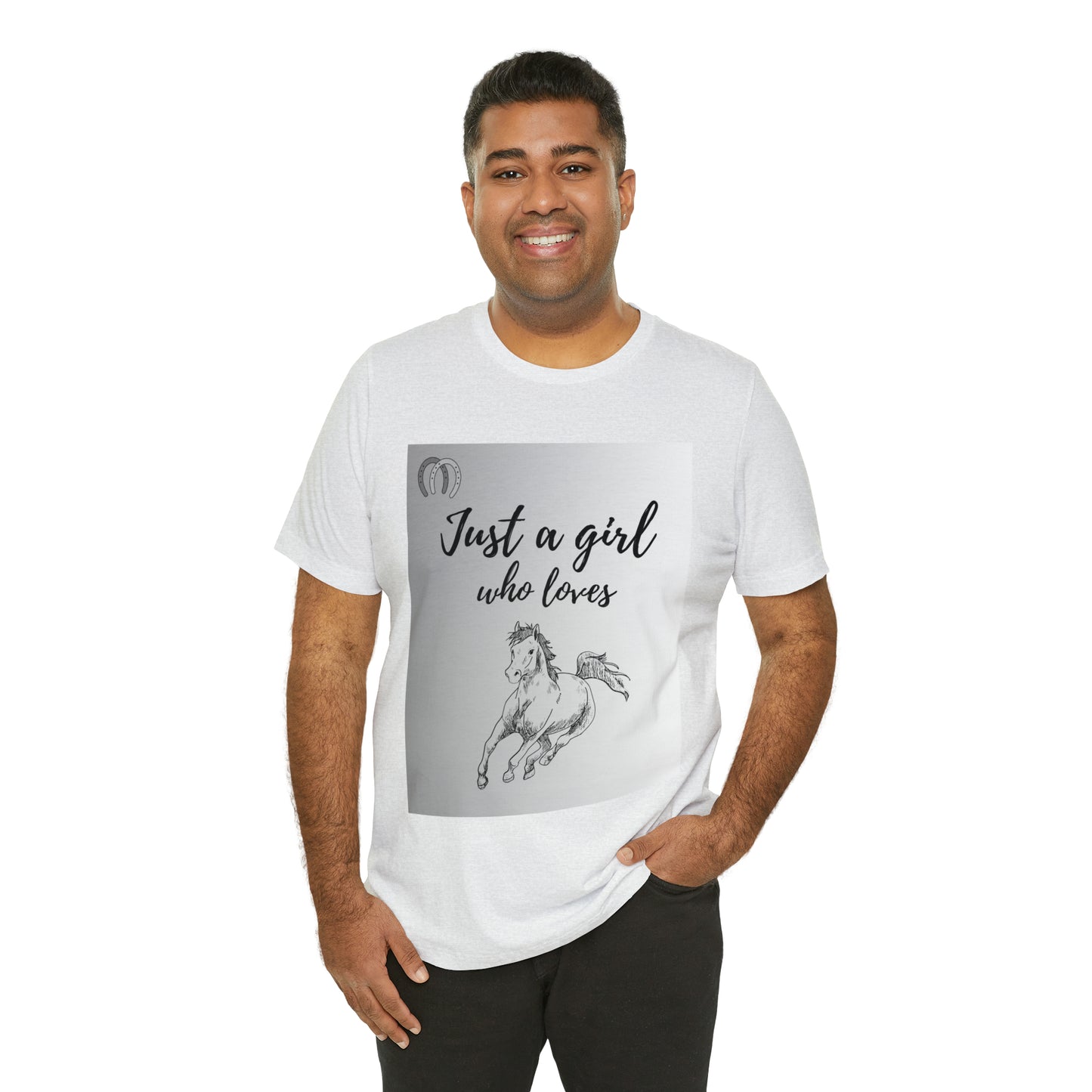 A girl who Loves Horses Tee - Unisex Sporty Fit