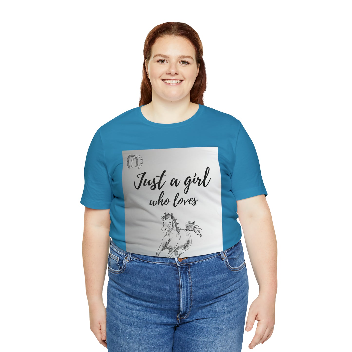 A girl who Loves Horses Tee - Unisex Sporty Fit