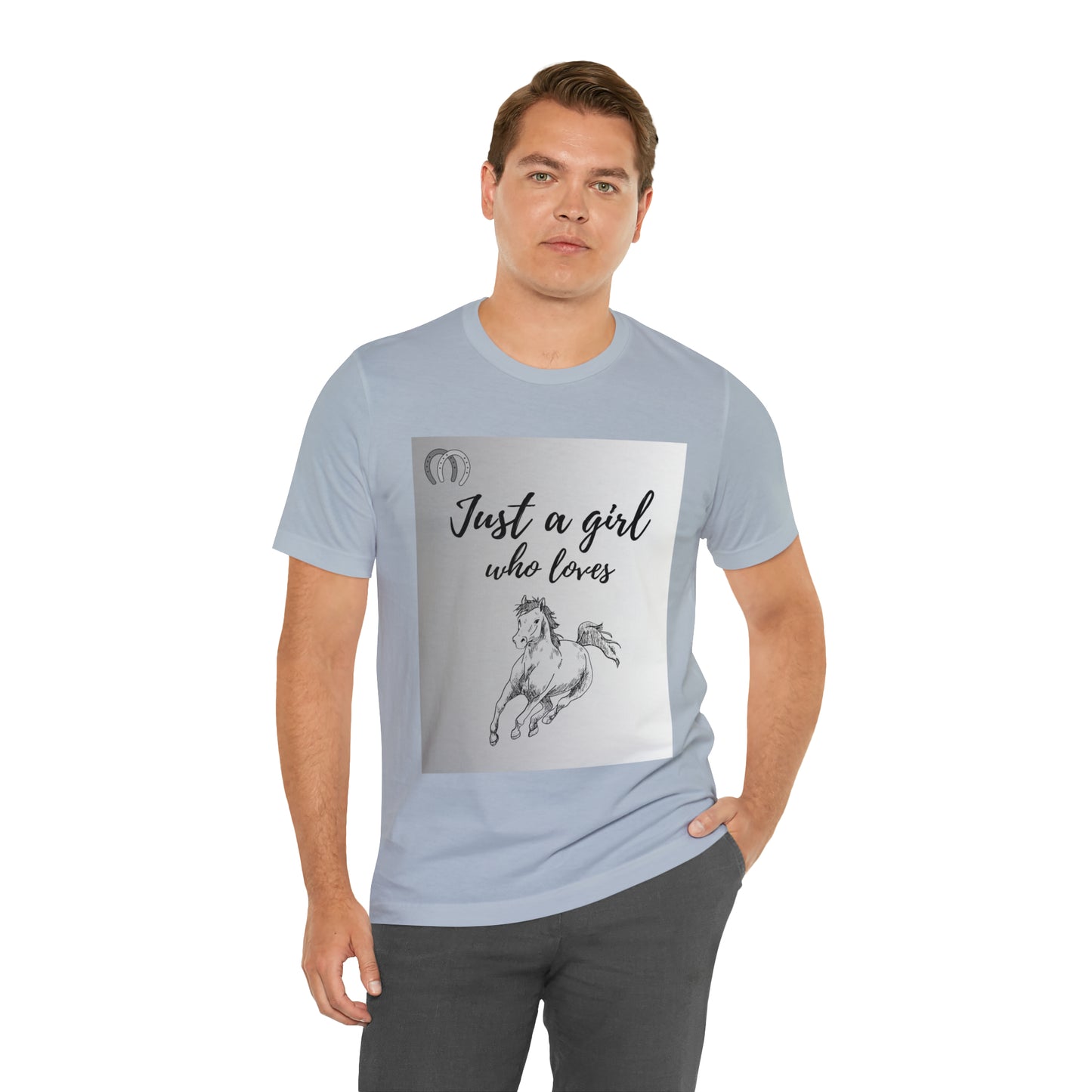 A girl who Loves Horses Tee - Unisex Sporty Fit