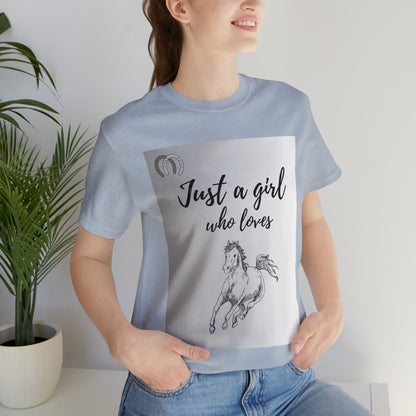 A girl who Loves Horses Tee - Unisex Sporty Fit