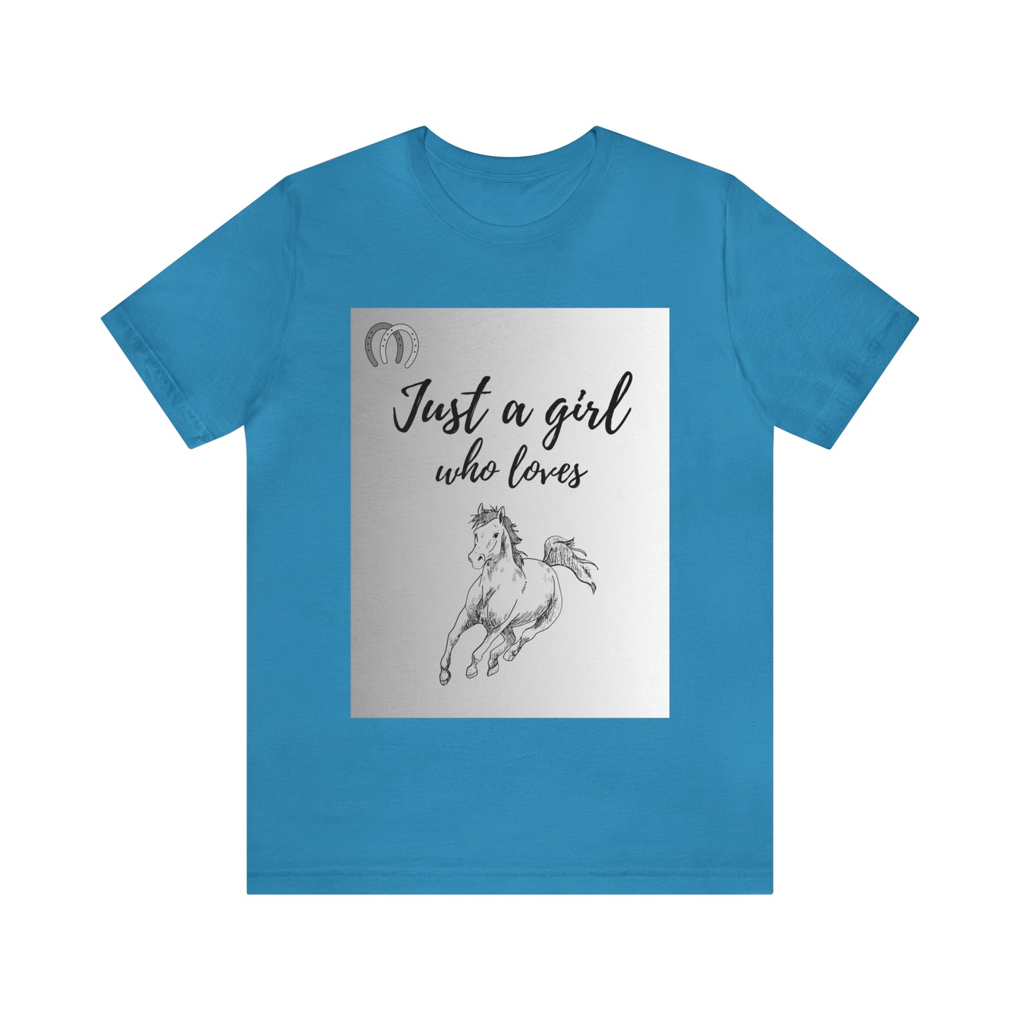 A girl who Loves Horses Tee - Unisex Sporty Fit