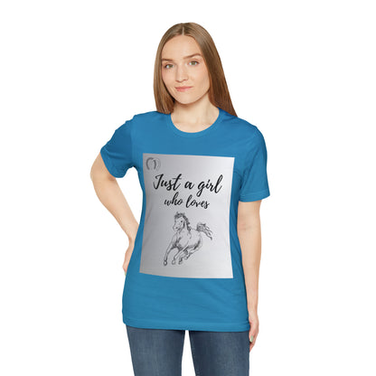 A girl who Loves Horses Tee - Unisex Sporty Fit