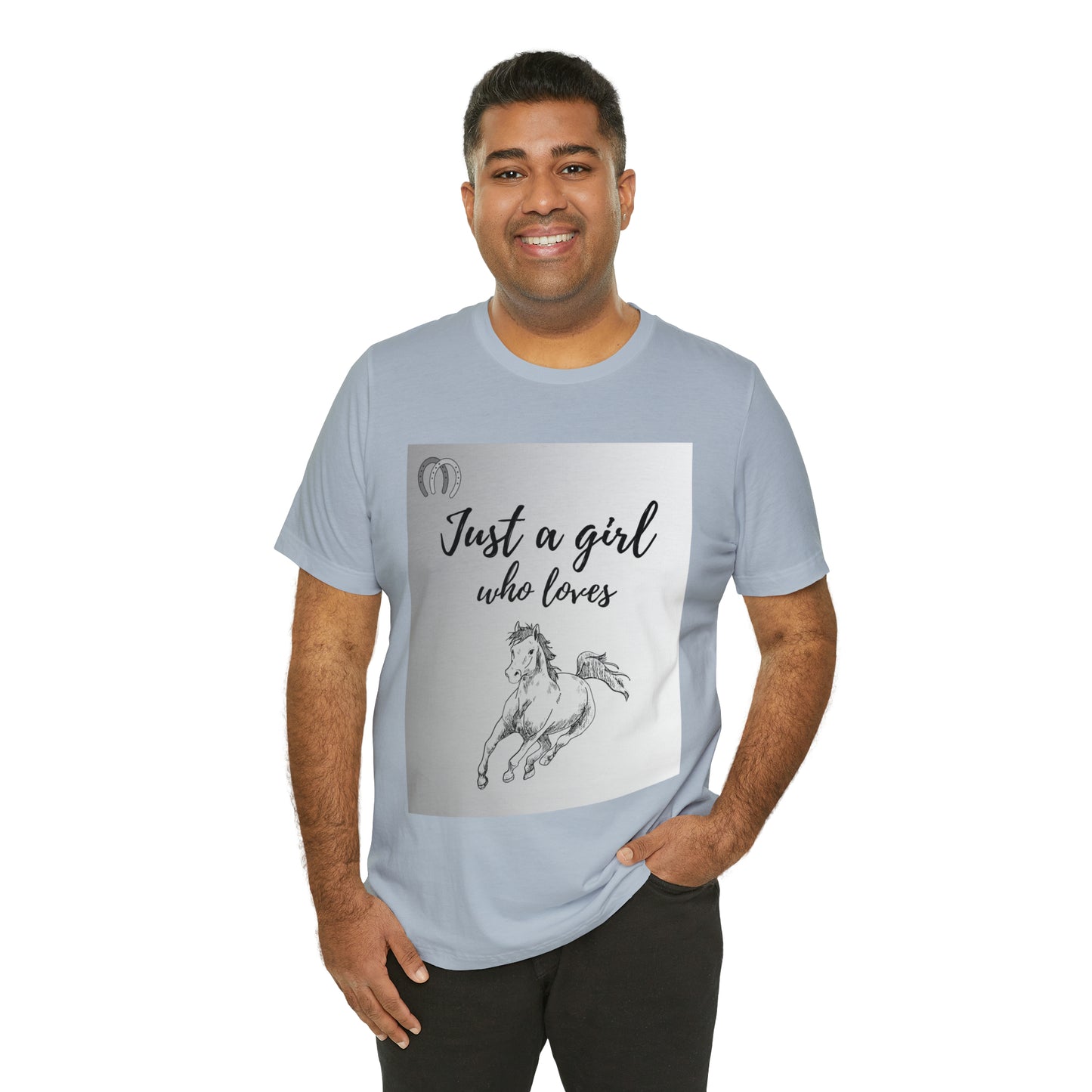 A girl who Loves Horses Tee - Unisex Sporty Fit