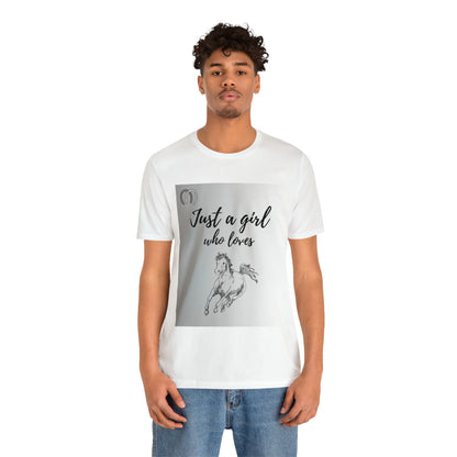 A girl who Loves Horses Tee - Unisex Sporty Fit