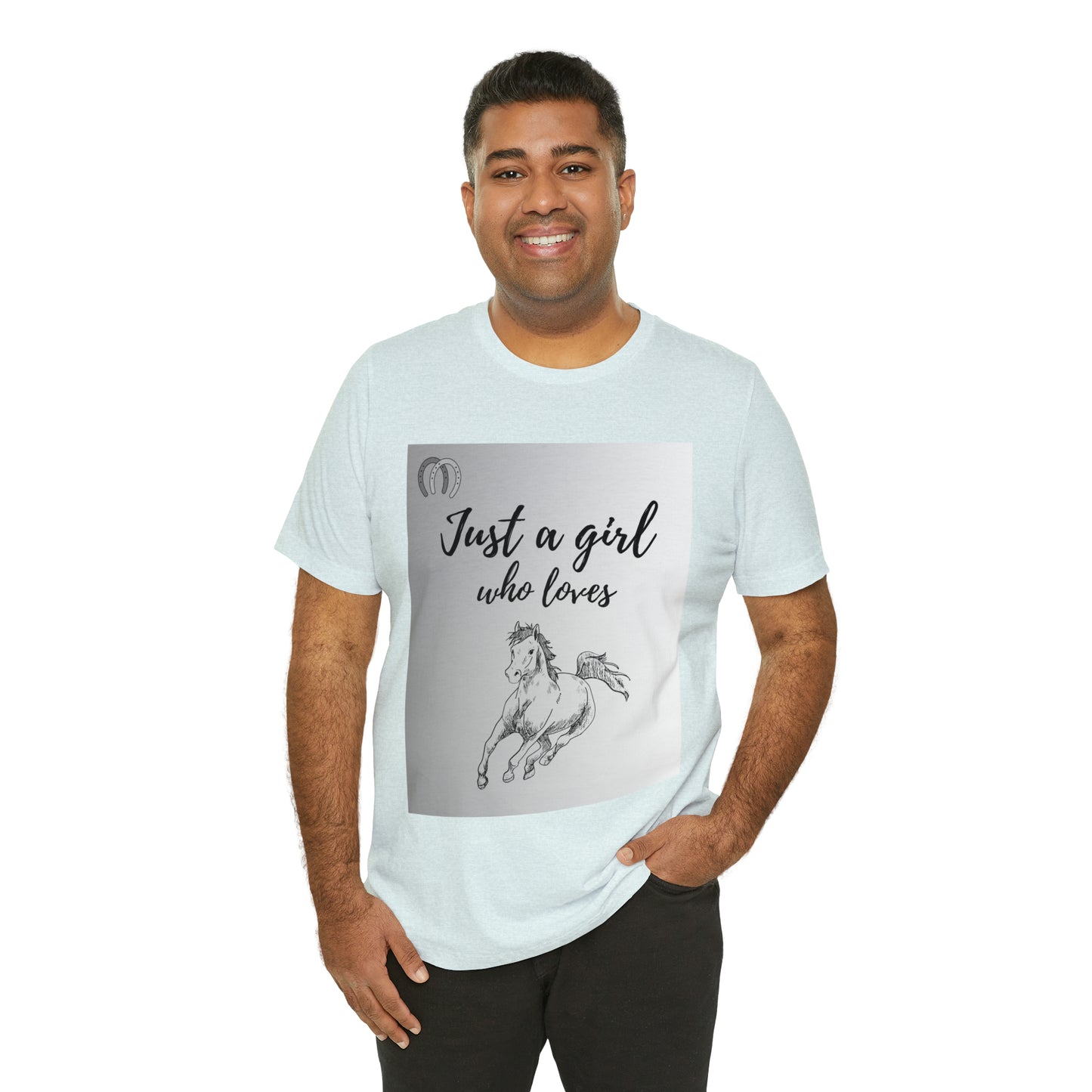 A girl who Loves Horses Tee - Unisex Sporty Fit