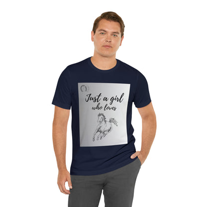 A girl who Loves Horses Tee - Unisex Sporty Fit