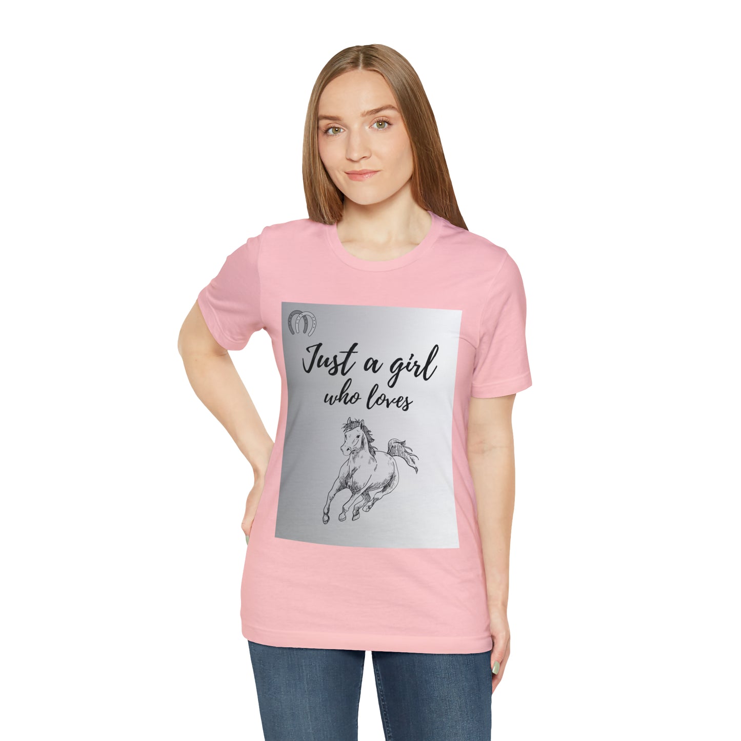 A girl who Loves Horses Tee - Unisex Sporty Fit