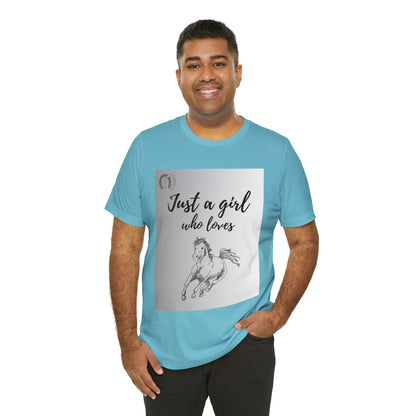 A girl who Loves Horses Tee - Unisex Sporty Fit