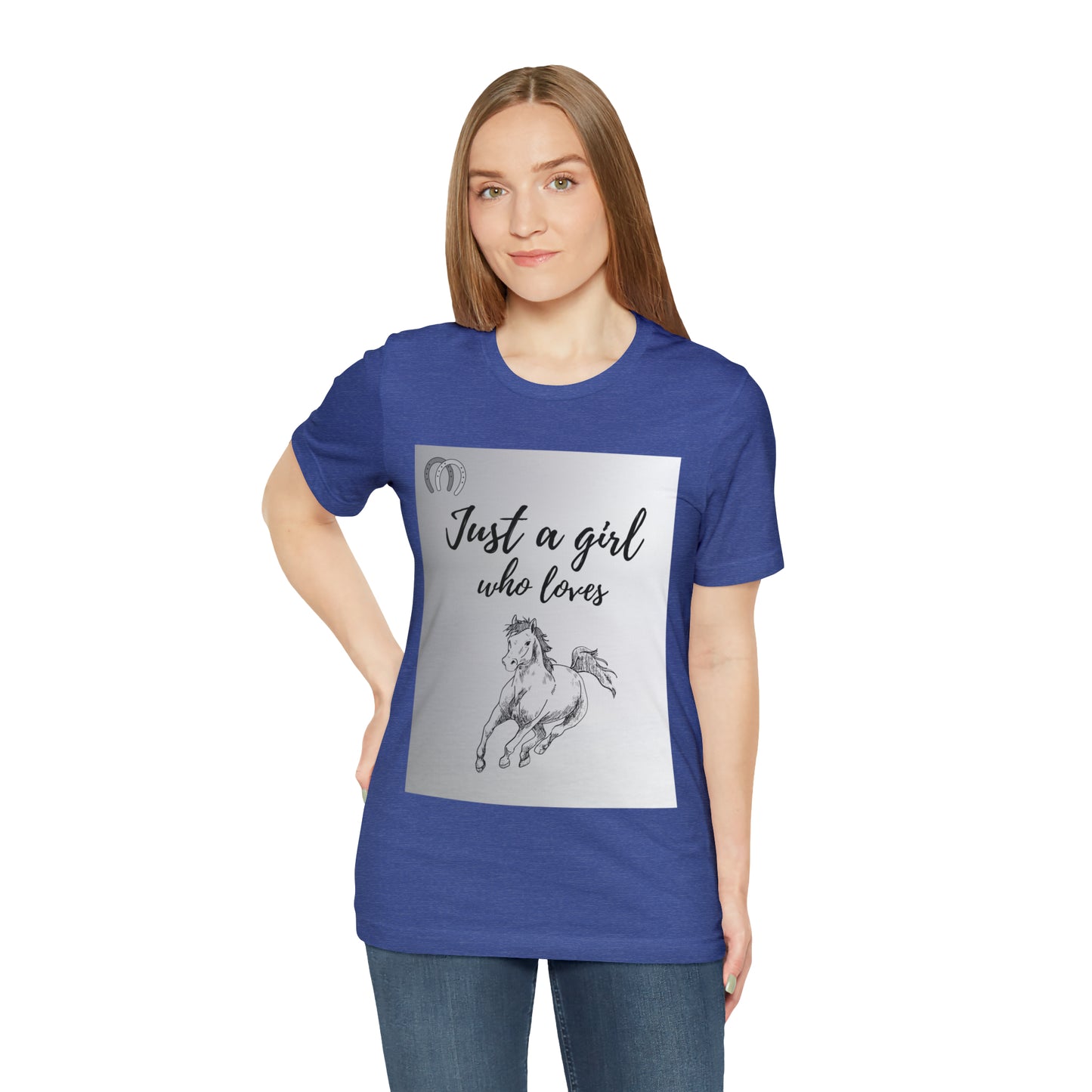 A girl who Loves Horses Tee - Unisex Sporty Fit