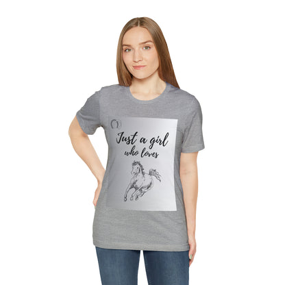 A girl who Loves Horses Tee - Unisex Sporty Fit