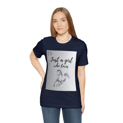 A girl who Loves Horses Tee - Unisex Sporty Fit