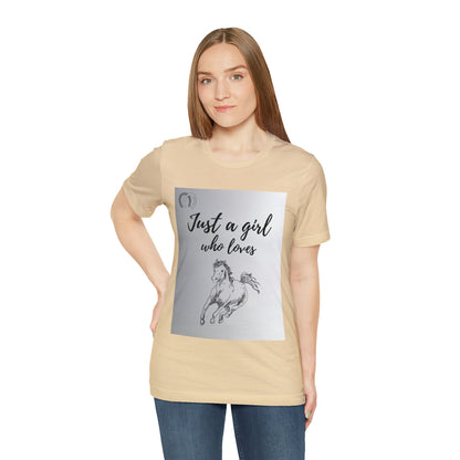 A girl who Loves Horses Tee - Unisex Sporty Fit