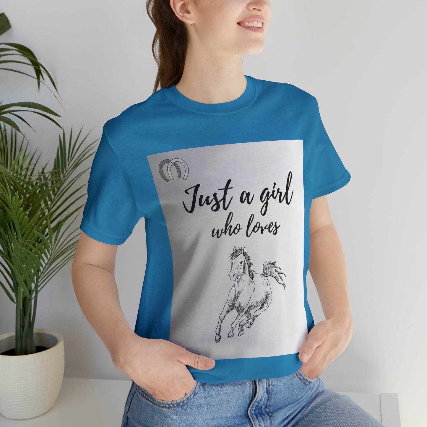 A girl who Loves Horses Tee - Unisex Sporty Fit