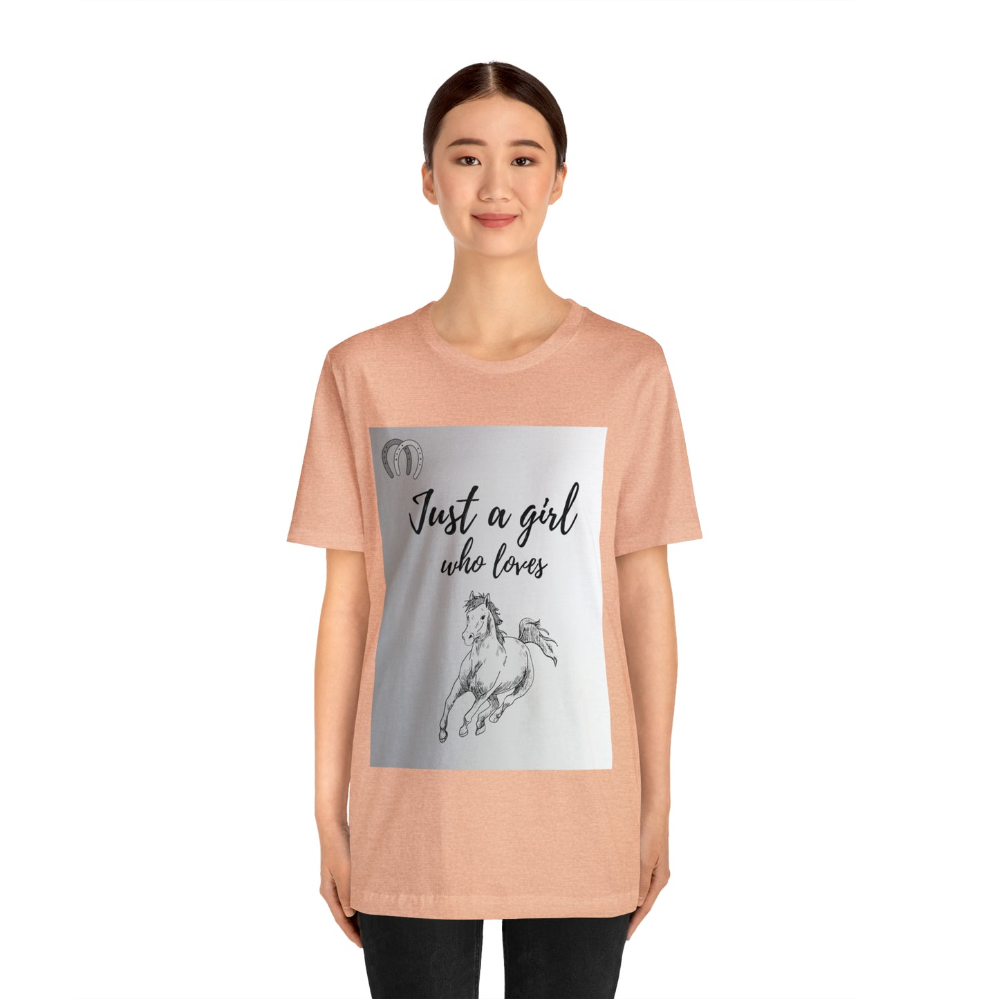 A girl who Loves Horses Tee - Unisex Sporty Fit