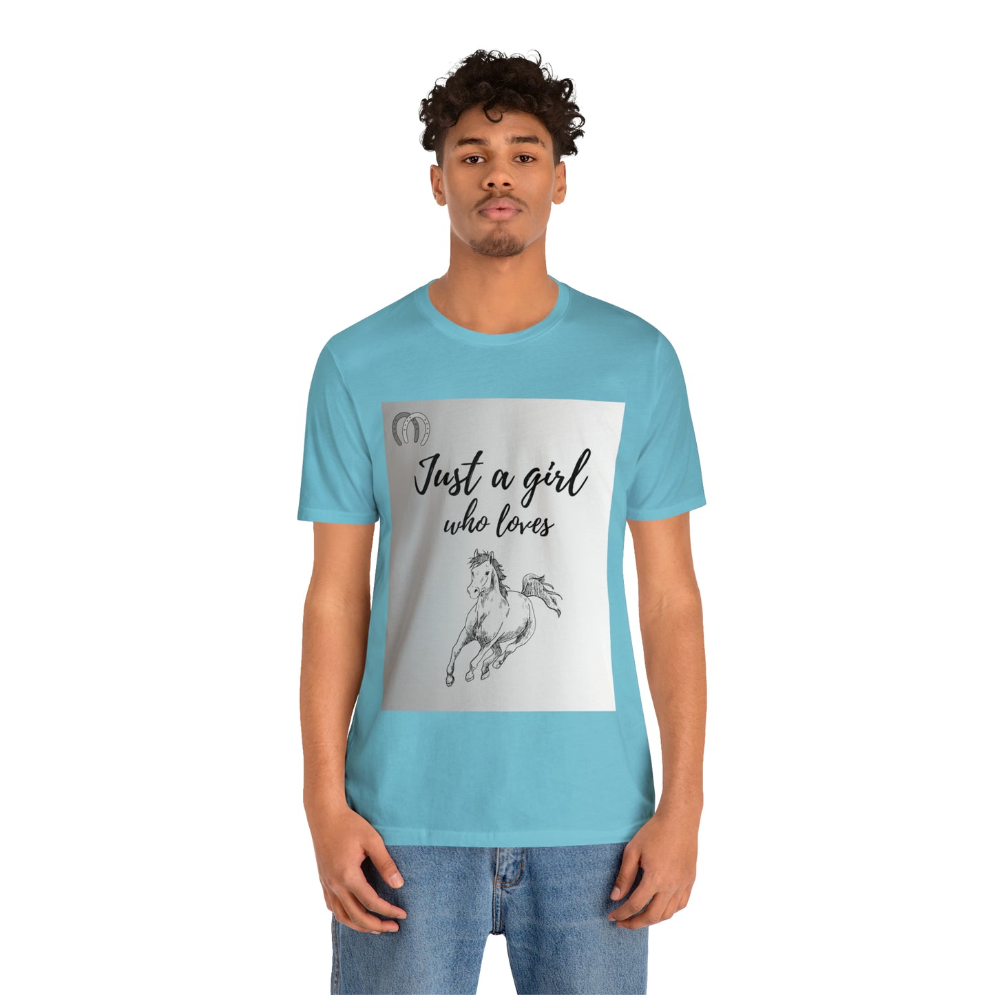 A girl who Loves Horses Tee - Unisex Sporty Fit