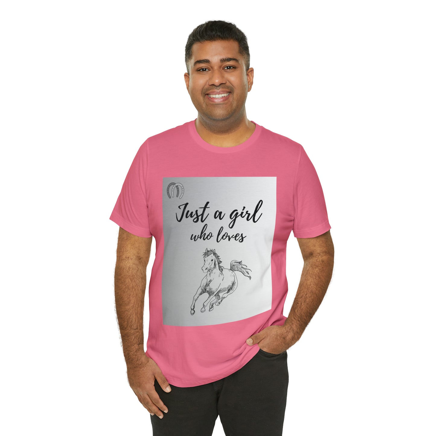 A girl who Loves Horses Tee - Unisex Sporty Fit