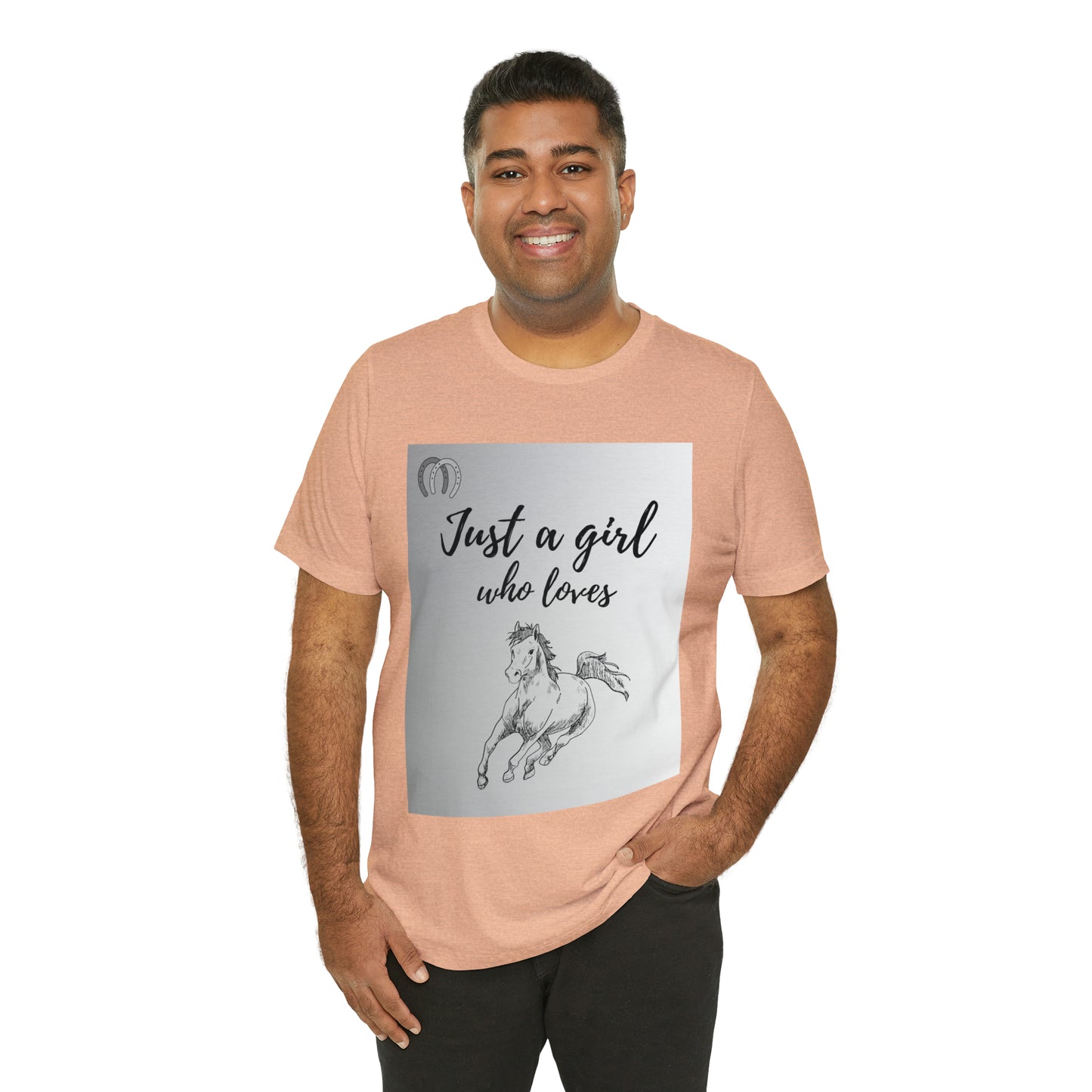 A girl who Loves Horses Tee - Unisex Sporty Fit