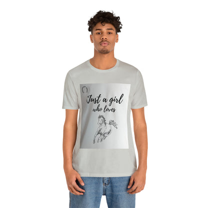 A girl who Loves Horses Tee - Unisex Sporty Fit