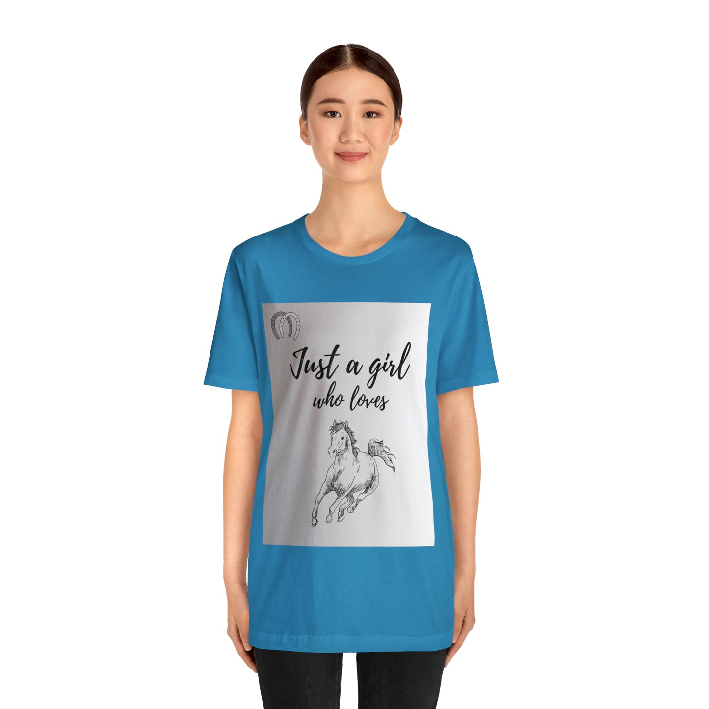 A girl who Loves Horses Tee - Unisex Sporty Fit