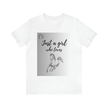 A girl who Loves Horses Tee - Unisex Sporty Fit