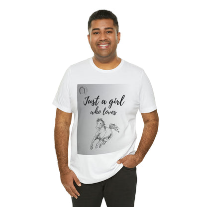 A girl who Loves Horses Tee - Unisex Sporty Fit