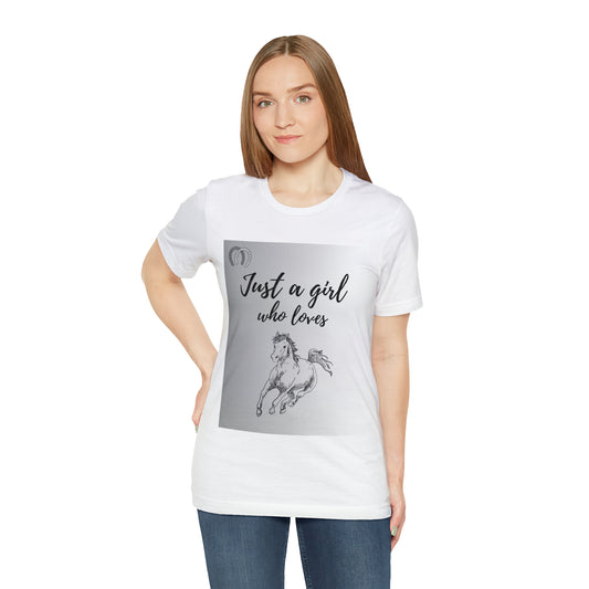 A girl who Loves Horses Tee - Unisex Sporty Fit