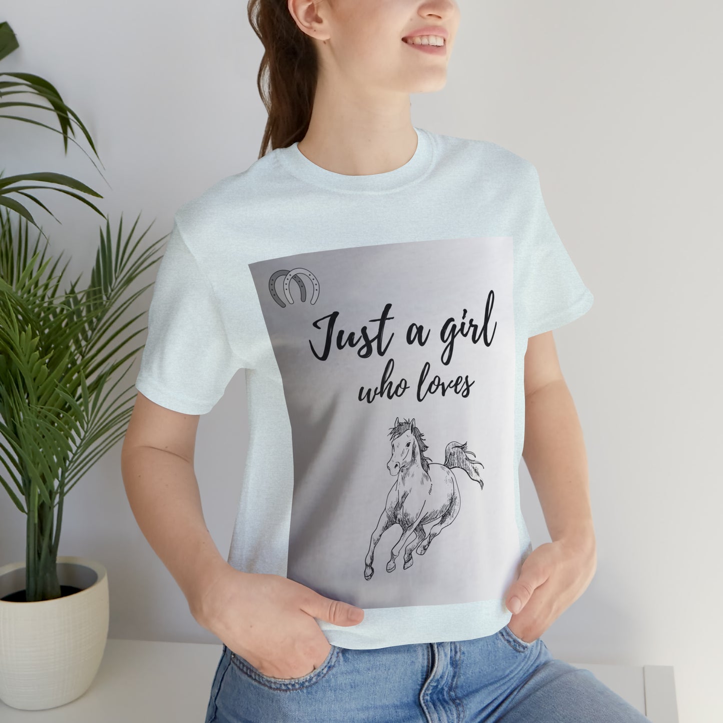 A girl who Loves Horses Tee - Unisex Sporty Fit