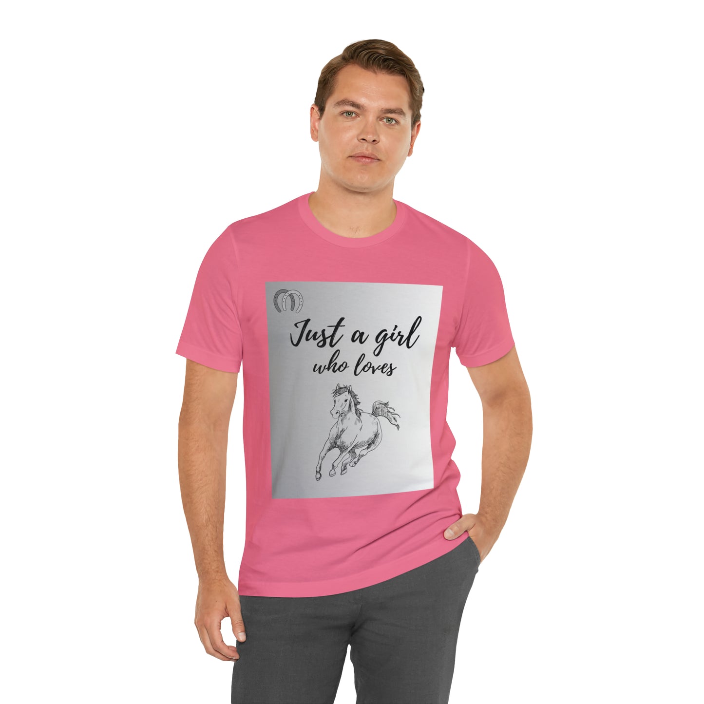 A girl who Loves Horses Tee - Unisex Sporty Fit