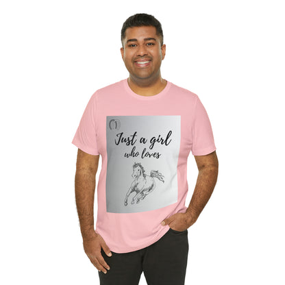 A girl who Loves Horses Tee - Unisex Sporty Fit