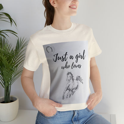 A girl who Loves Horses Tee - Unisex Sporty Fit