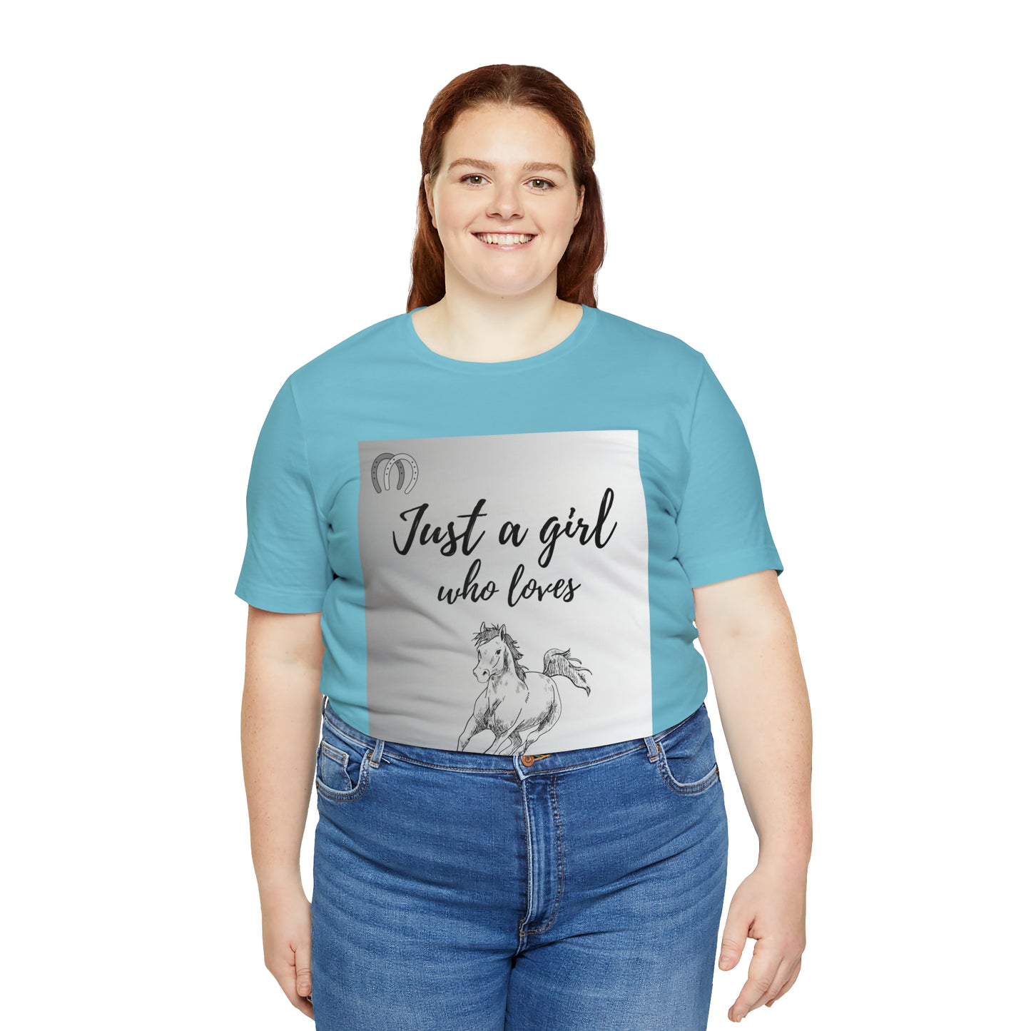 A girl who Loves Horses Tee - Unisex Sporty Fit