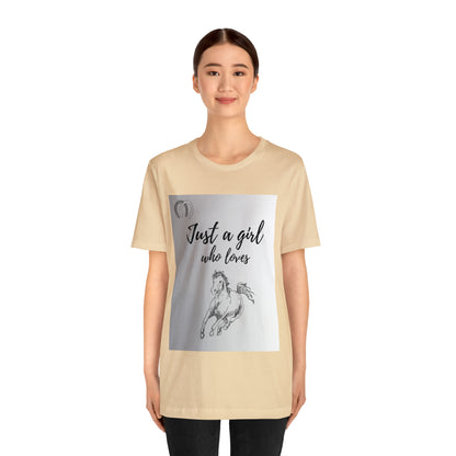 A girl who Loves Horses Tee - Unisex Sporty Fit