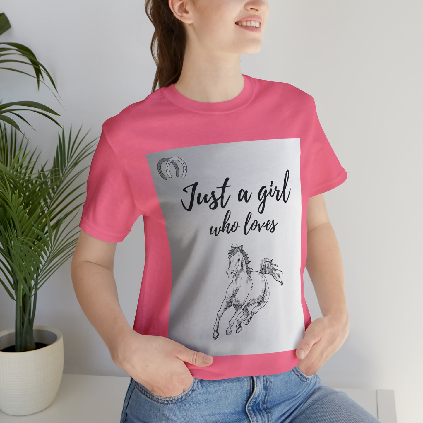 A girl who Loves Horses Tee - Unisex Sporty Fit