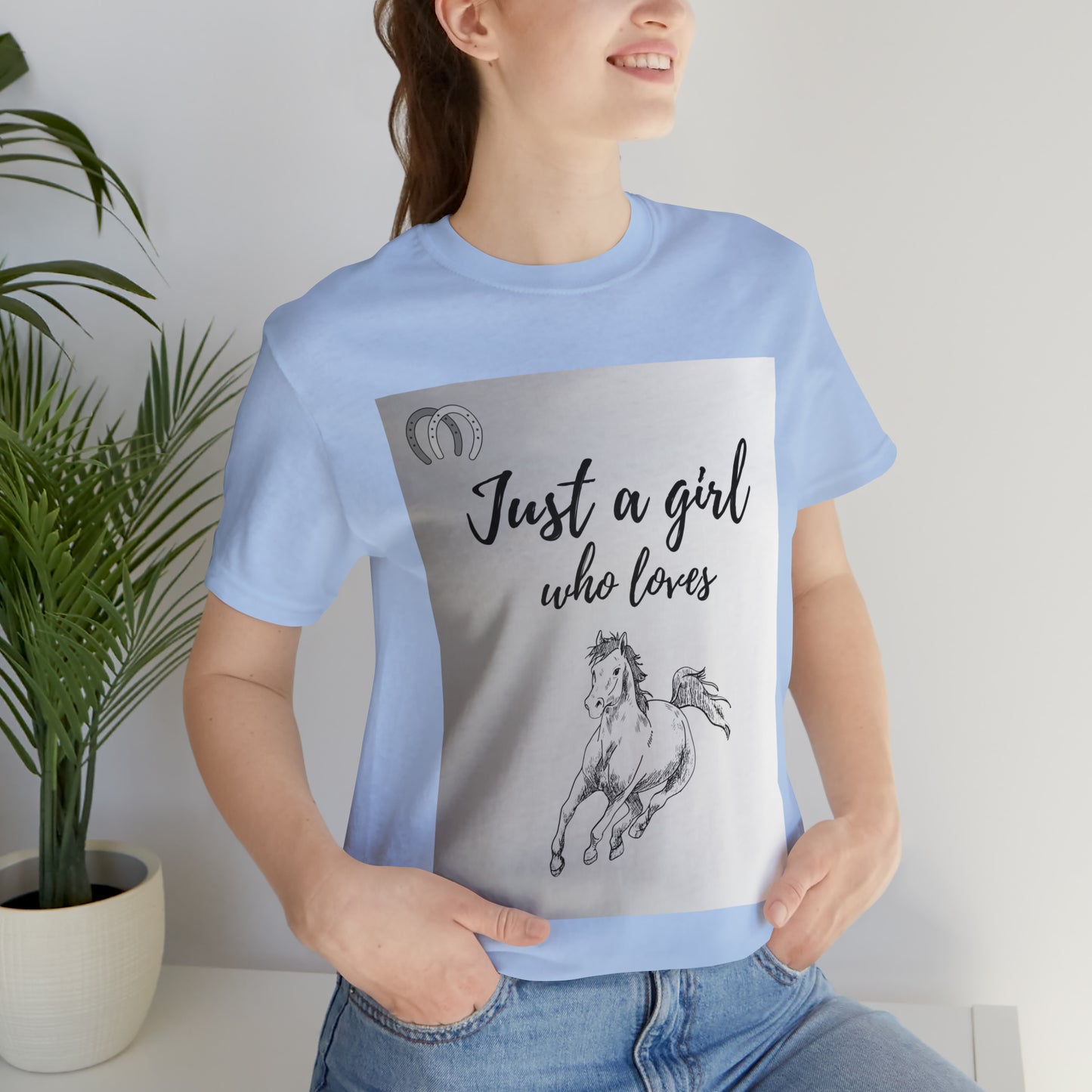 A girl who Loves Horses Tee - Unisex Sporty Fit