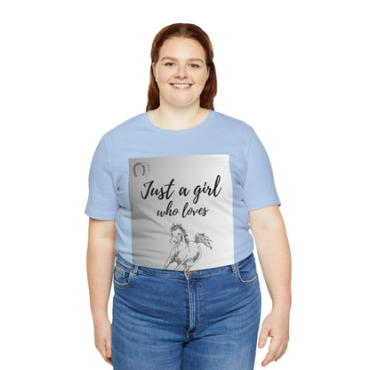 A girl who Loves Horses Tee - Unisex Sporty Fit