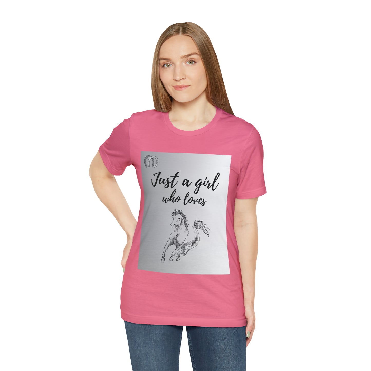 A girl who Loves Horses Tee - Unisex Sporty Fit