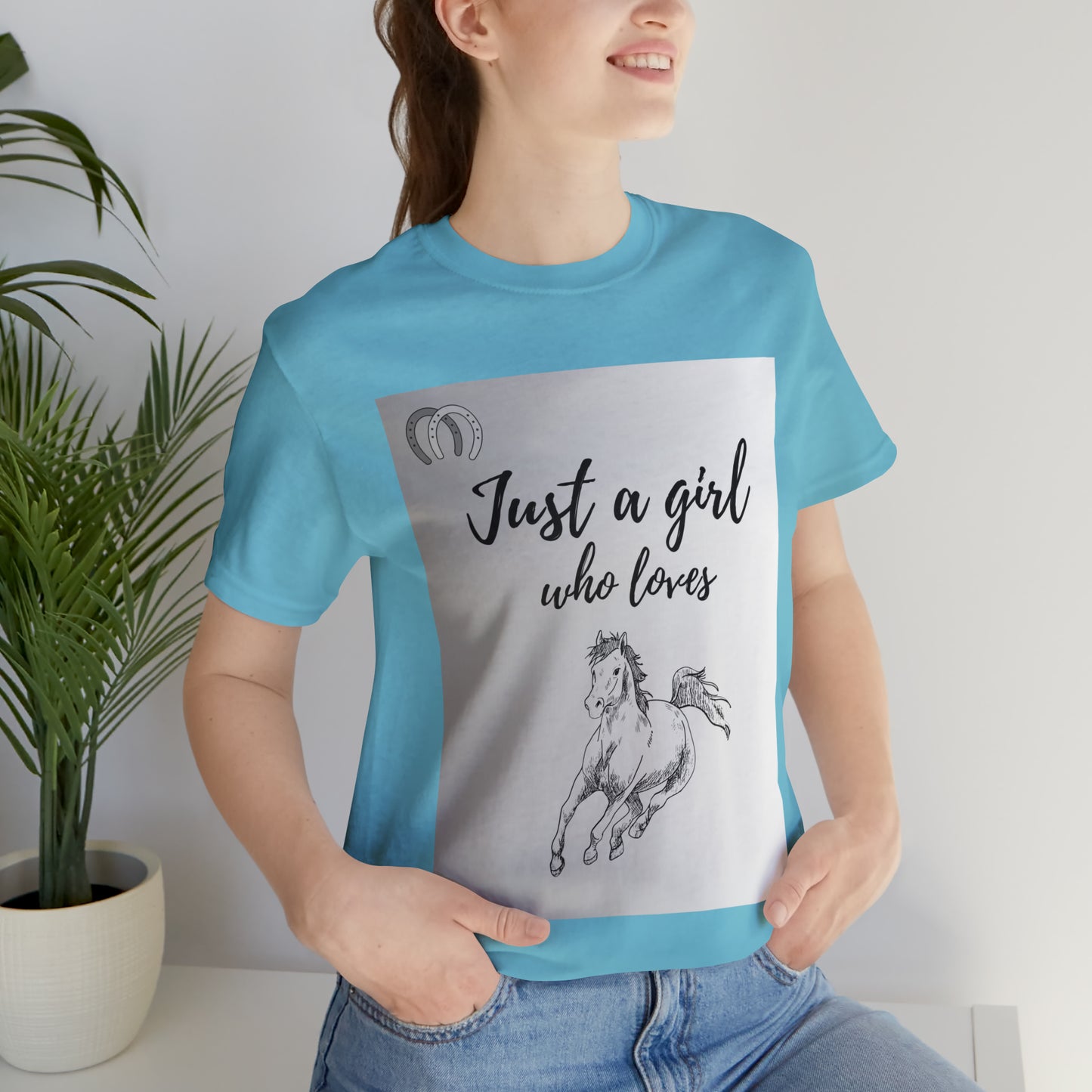 A girl who Loves Horses Tee - Unisex Sporty Fit