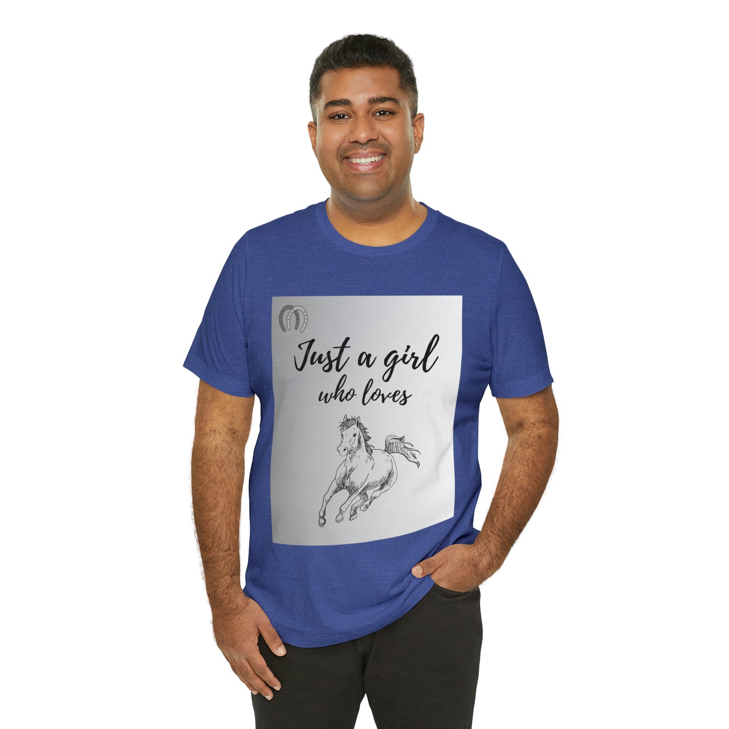 A girl who Loves Horses Tee - Unisex Sporty Fit