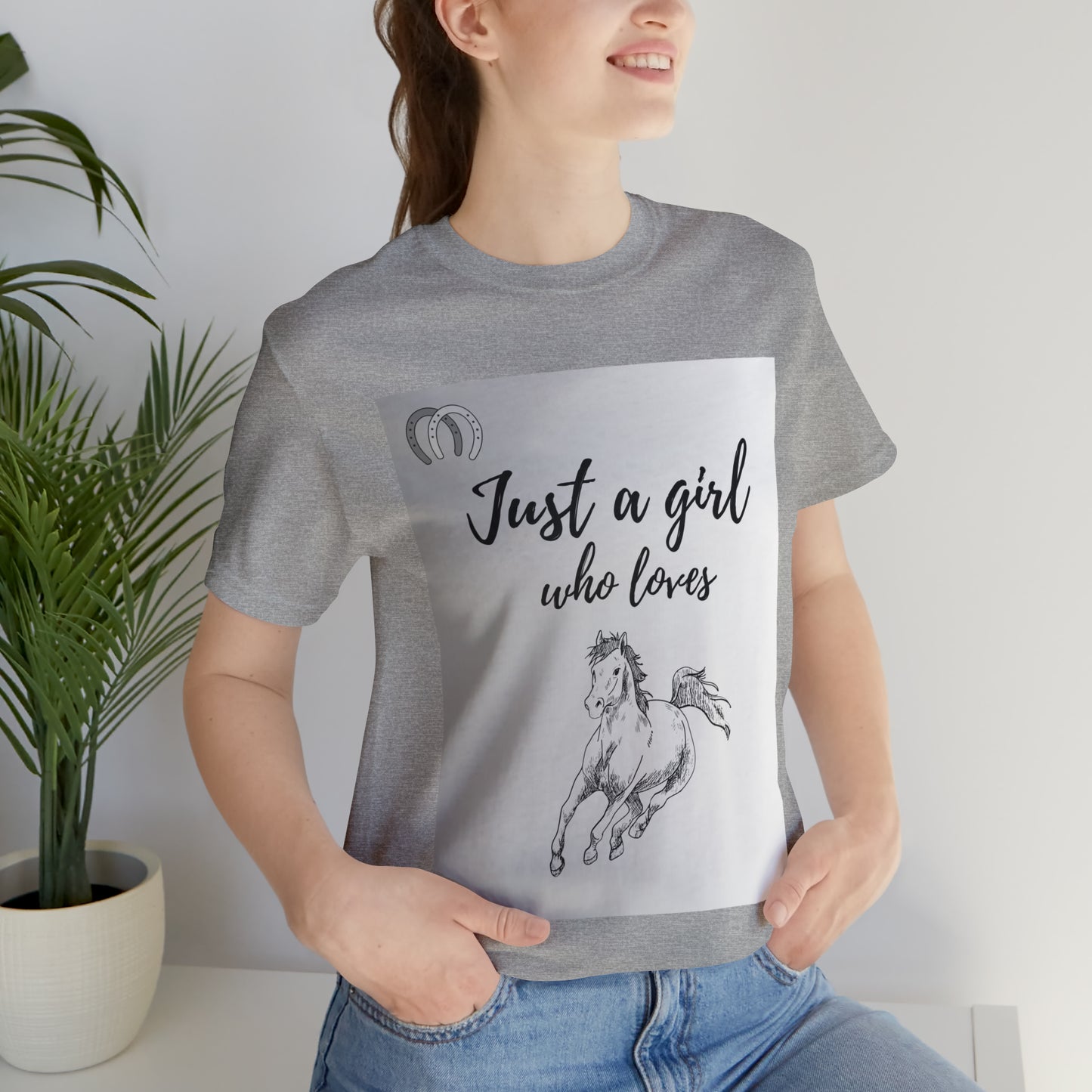 A girl who Loves Horses Tee - Unisex Sporty Fit