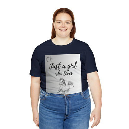 A girl who Loves Horses Tee - Unisex Sporty Fit