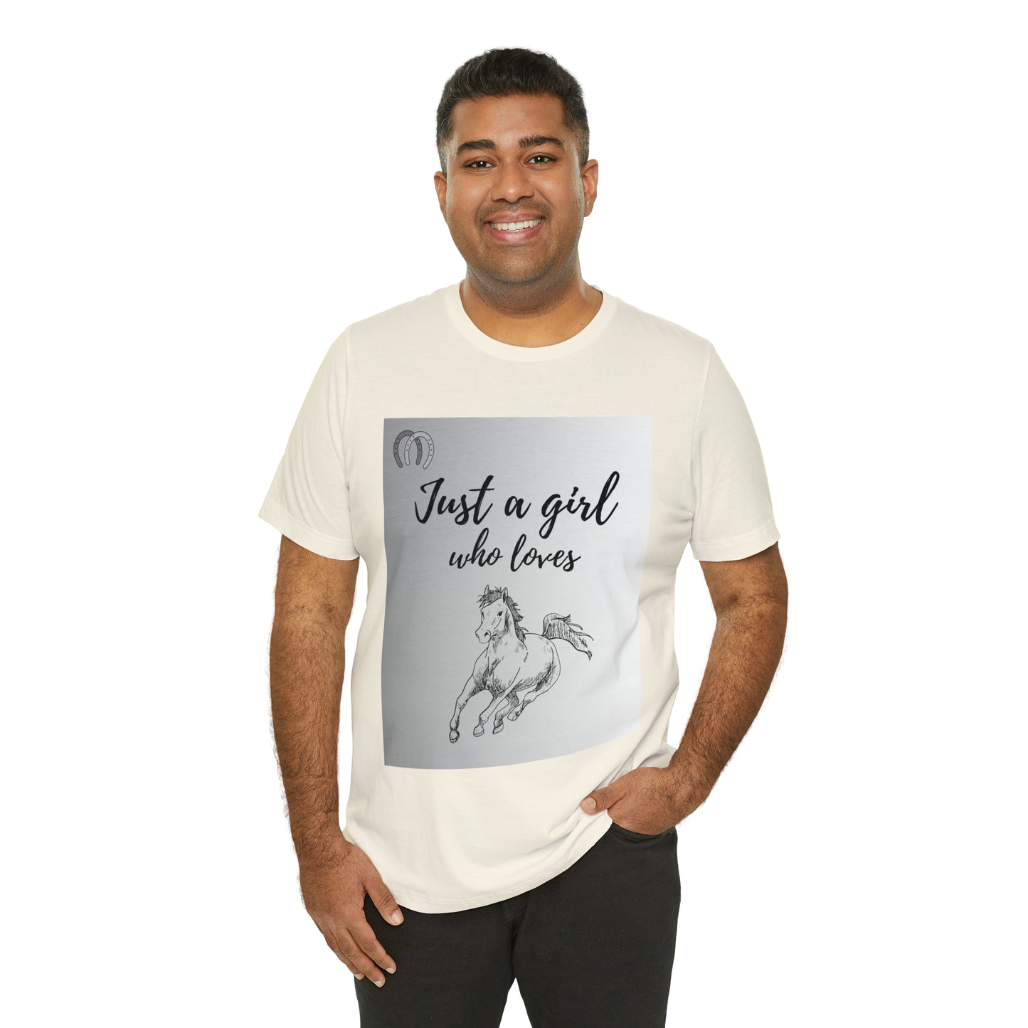 A girl who Loves Horses Tee - Unisex Sporty Fit