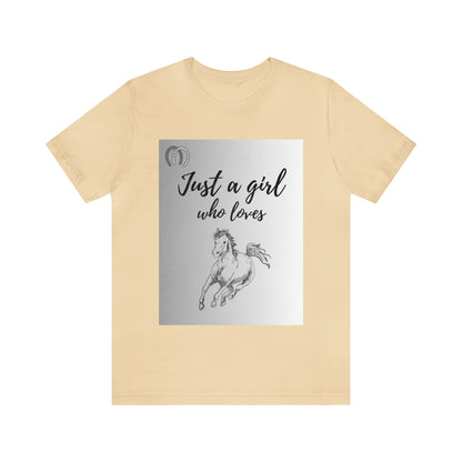 A girl who Loves Horses Tee - Unisex Sporty Fit