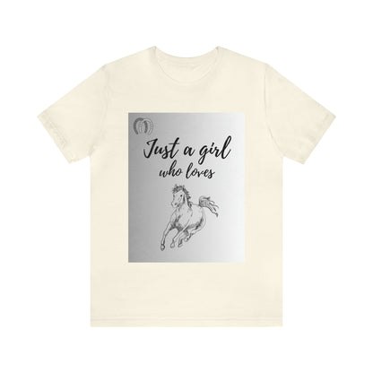 A girl who Loves Horses Tee - Unisex Sporty Fit